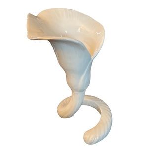 Vintage Fitz & Floyd White Calla Lily Bud Vase Candleholder